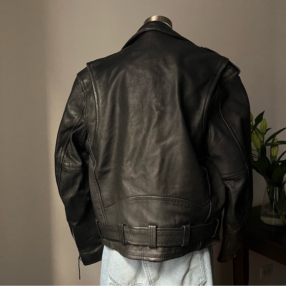 SOLD Vintage Leather Moto Jacket - Picture 2 of 7